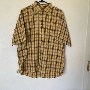 Retro Manhattan men’s button up short sleeve shirt